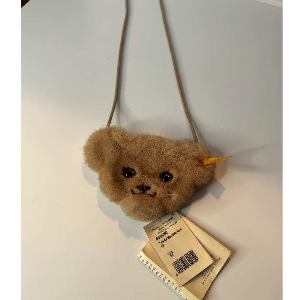 Rare New Steiff Teddy Bear Purse Y2K Button In Ear New With Tags Germany‎